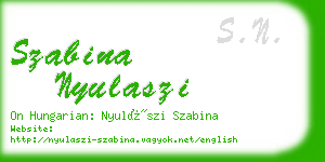 szabina nyulaszi business card